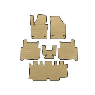 Tapis de sol EVA (3 Rangées, 2006-2010, 7 Places, Beige) Volkswagen Touran 2003-2010