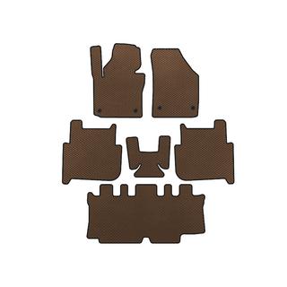 Tapis de sol EVA (3 Rangées, 2006-2010, 7 Places, Marron) Volkswagen Touran 2003-2010
