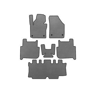 Tapis de sol EVA (3 Rangées, 2006-2010, 7 Places, Gris) Volkswagen Touran 2003-2010