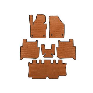 Tapis de sol EVA (3 Rangées, 2006-2010, 7 Places, Orange) Volkswagen Touran 2003-2010