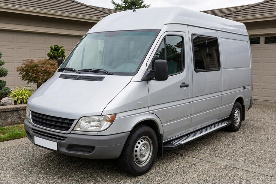 Mercedes Sprinter W901/902/903/904/905 1995–2006 Marchepieds Latéraux Line (2 pcs, Aluminium) Empattement Long Image