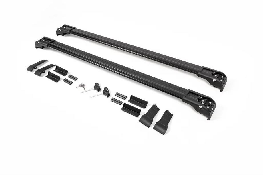 Citroen Berlingo/Multispace 2018- Barres de toit (barres transversales) pour barres de toit intégrées Wingbar V2 (2 pcs) Noir Photo 17