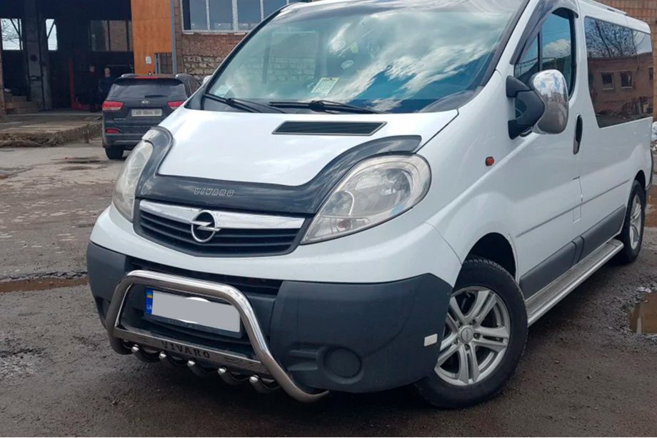 Opel Vivaro 2001–2015 Pare-buffle WT003-4 (Inox) Avec Inscription Photo 8