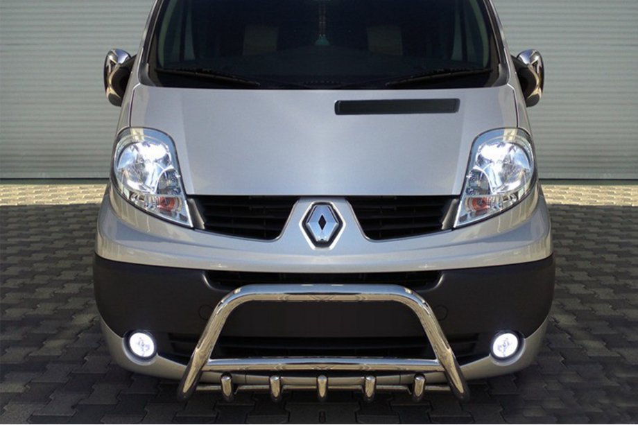 Opel Vivaro 2001–2015 Pare-buffle WT003-4 (Inox) Avec Inscription Photo 3