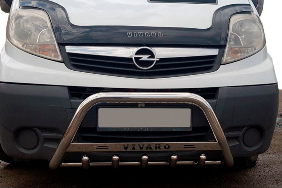 Opel Vivaro 2001–2015 Pare-buffle WT003-4 (Inox) Avec Inscription Photo 7