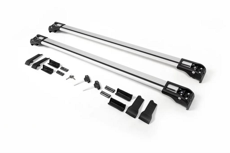 Opel Combo 2019- Barres de toit (barres transversales) pour barres de toit intégrées Wingbar V2 (2 pcs) Noir Photo 10