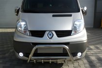 Renault Trafic 2001–2015 Pare-buffle WT003-4 (Inox) Avec inscription Renault photo 1