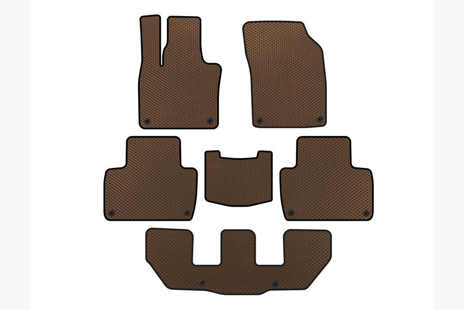 Volvo XC90 2015- Tapis de sol EVA (3 Rangées, Marron) Image