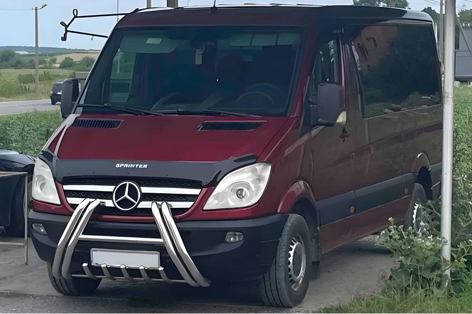 Mercedes Sprinter W906 2006–2018 Pare-buffle F1-01M (2006-2013, Inox) Image