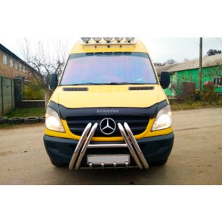 Pare-buffle F1-01 (2013-2018, Inox) Mercedes Sprinter W906 2006–2018 photo 4