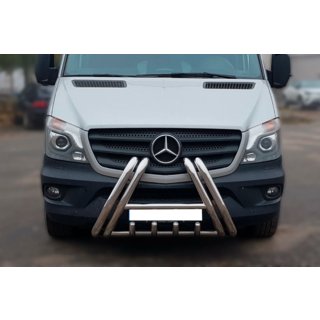 Pare-buffle F1-01 (2013-2018, Inox) Mercedes Sprinter W906 2006–2018 photo 1
