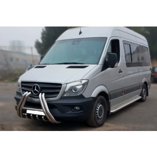 Pare-buffle F1-01 (2013-2018, Inox) Mercedes Sprinter W906 2006–2018 photo 3