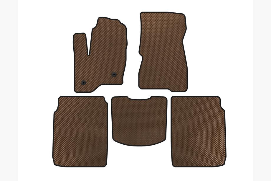 Ford Flex 2009-2019 Tapis de sol EVA (2 Rangées, 2013-2019, Marron) Image