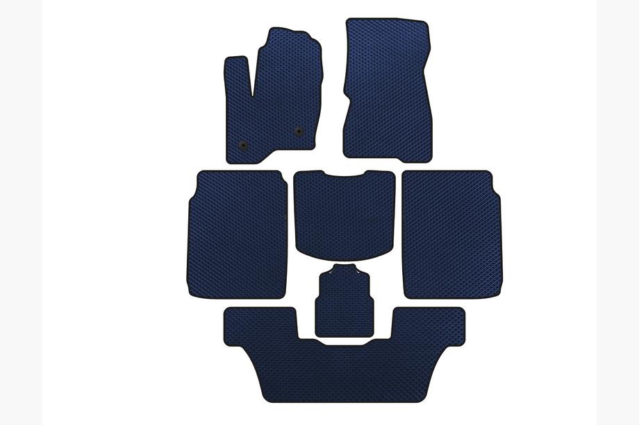Ford Flex 2009-2019 Tapis de sol EVA (3 Rangées, 2013-2019, Bleu) Image