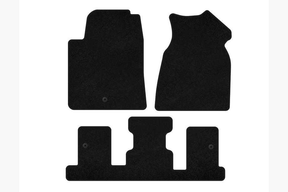 GMC Acadia 2006-2017 Tapis de sol textile Classic (1+3 rangées, 2013-2017, Noir) Image