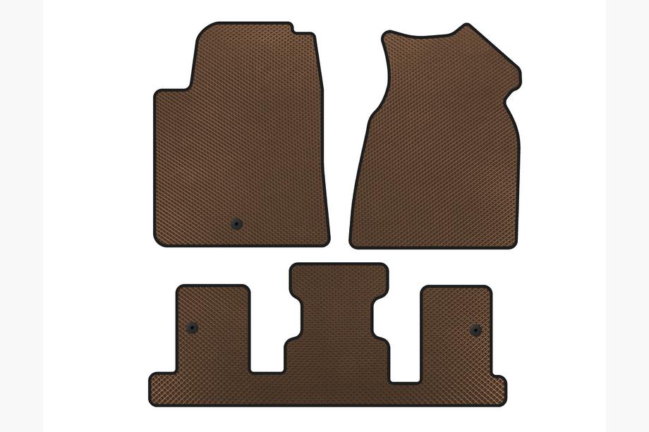 GMC Acadia 2006-2017 Tapis de sol EVA (1+3 rangée, 2013-2017, Marron) Image