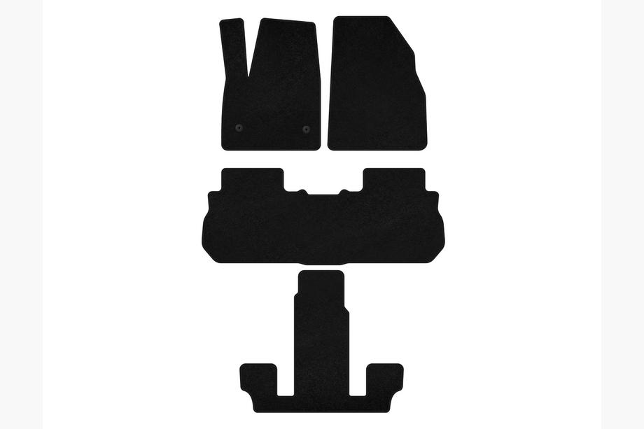GMC Acadia 2017- Tapis de sol textile Premium (3 rangées, 2017-2019, Noir) Image