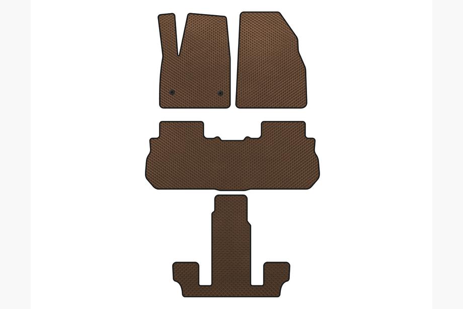 GMC Acadia 2017- Tapis de sol EVA (3 Rangées, 2017-2019, Marron) Image