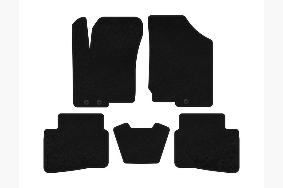 Kia Forte 2008–2024 Tapis de sol textile Premium (2008-2012, Noir) Photo 1