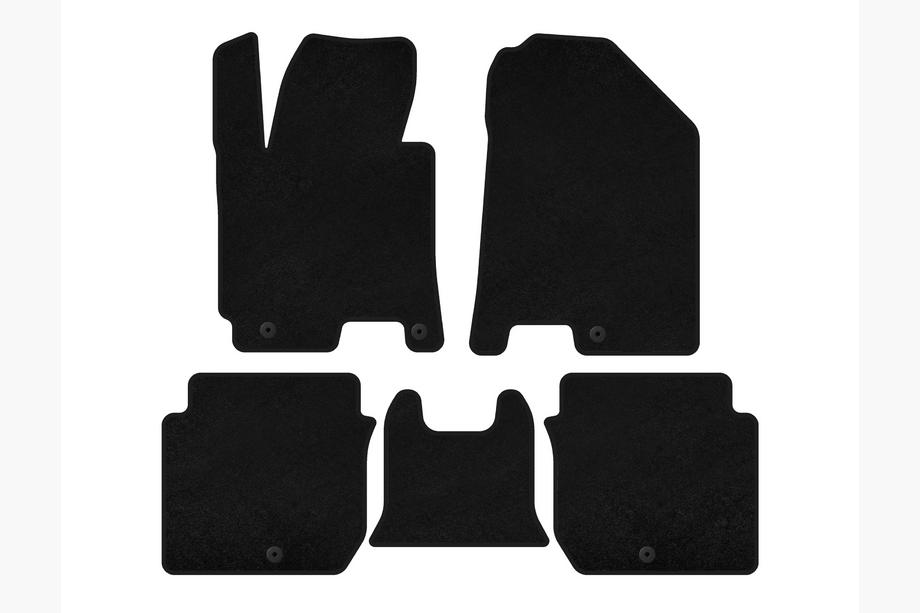 Kia Forte 2008–2024 Tapis de sol textile Premium (2016-2018, Noir) Image