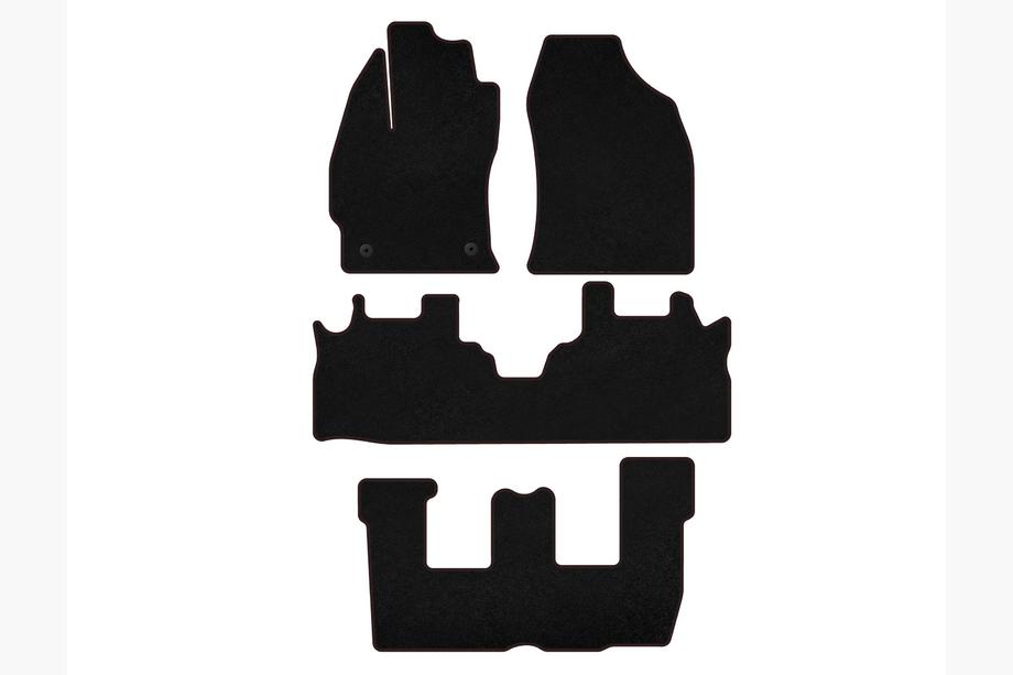 Toyota Prius Tapis de sol textile Premium (3 rangées, Noir) Image