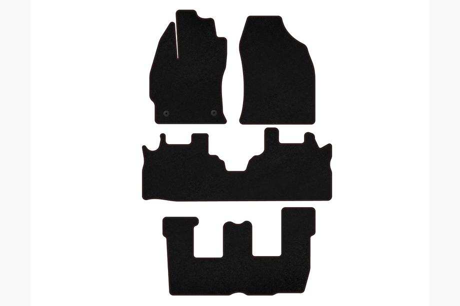 Toyota Prius Tapis de sol textile Deluxe (3 rangées, Noir) Photo 1