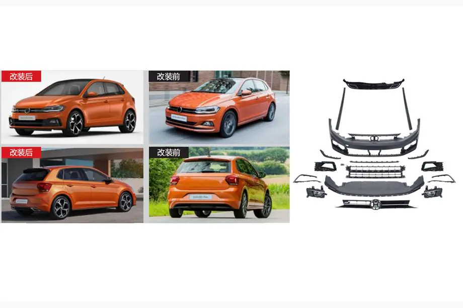 Volkswagen Polo 2017- Kit carrosserie complet R-Line (pour 2017-2021) Image