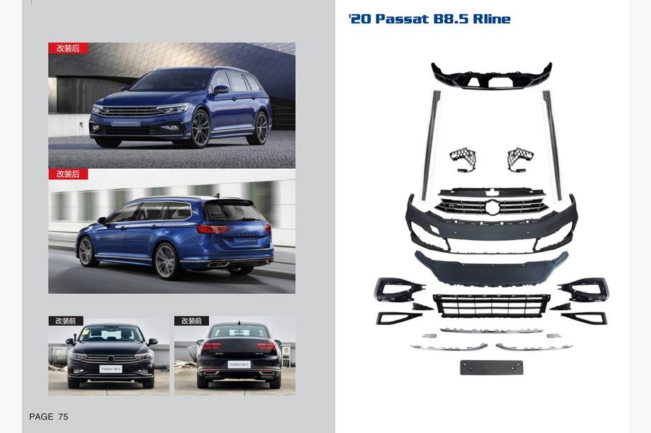 Volkswagen Passat B8 2015-2023 Kit Carrosserie R-Line (Pour 2020+) Image