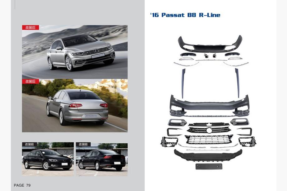 Volkswagen Passat B8 2015-2023 Kit Carrosserie Complet R-Line (Pour 2015-2020) Image