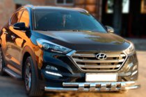 Hyundai Tucson TL 2016-2021 Pare-buffle Avant Shark Inox photo 2