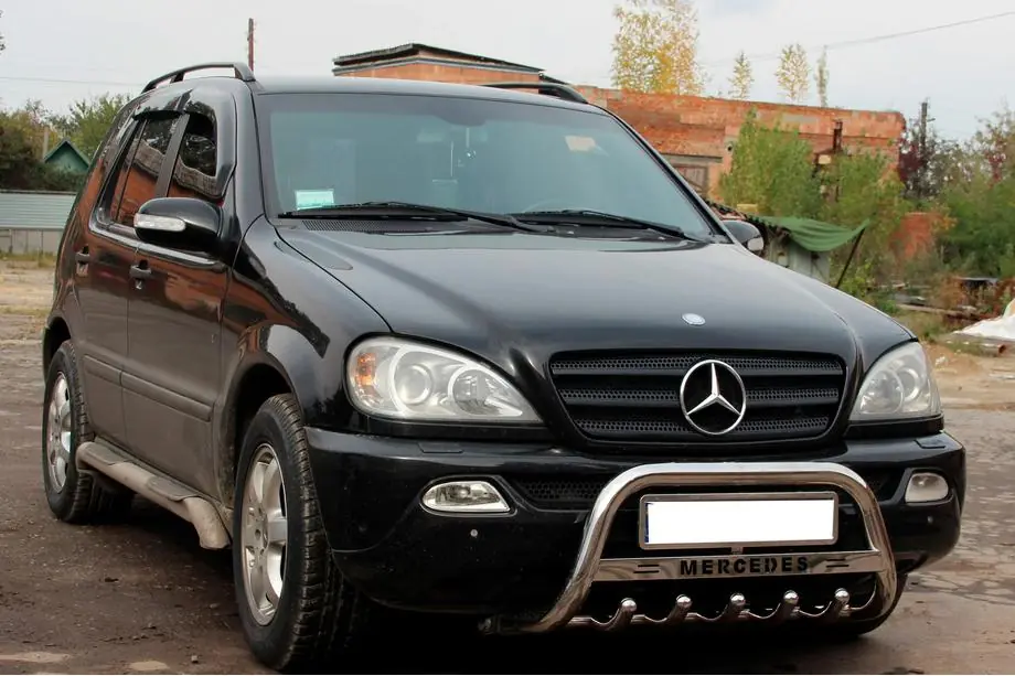 Mercedes ML W163 1997-2005 Pare-buffle WT004 (Inox) Photo 4