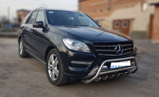 Mercedes GLE/ML class W166 2011-2018 Pare-buffle WT003 (Inox) photo 3