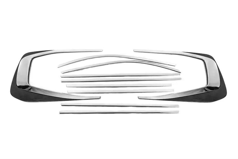 Lexus LX570/450d 2008-2022 Ensemble complet d'encadrements de vitres Design 2025 (2008-2015, inox) Photo 3