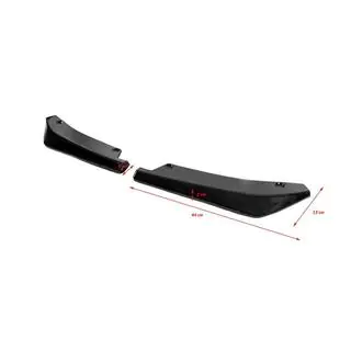 Extensions universelles de bas de caisse Flap Type-A (2 pcs, noir brillant, plastique ABS) photo 3