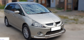 Mitsubishi Grandis 2003-2011 Pare-buffle Avant ST014 (Inox) photo 3