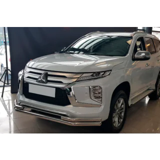 Protection avant ST085 (2020+, inox) Mitsubishi Pajero Sport 2015- photo 1