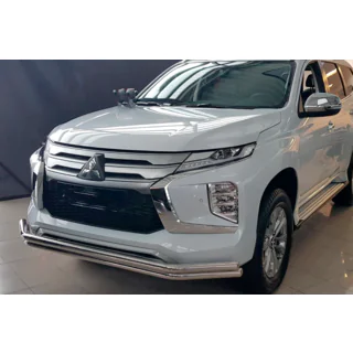 Pare-buffle Avant F3-60 (2020+, Inox) Mitsubishi Pajero Sport 2015- photo 2