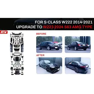 Kit restylage vers W223 S63 AMG (avec poignées de porte et inserts) Mercedes S-class W222 2013-2022