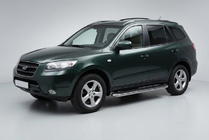 Hyundai Santa Fe 2 2006-2012 Marchepieds Latéraux Maydos V1 (2 pcs, Aluminium & Inox) photo 1