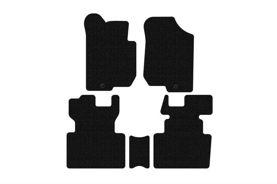 Kia Carens 1999-2012 Tapis en caoutchouc Carsuit (2006-2012, 2 rangées, 7 places, noir) Photo 1