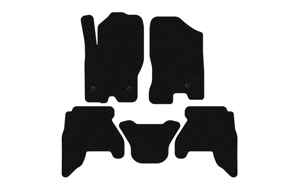 Nissan Pathfinder R51 2005-2014 Tapis de sol en caoutchouc Carsuit V1 (2 rangées, noirs, 2010-2014) Photo 1