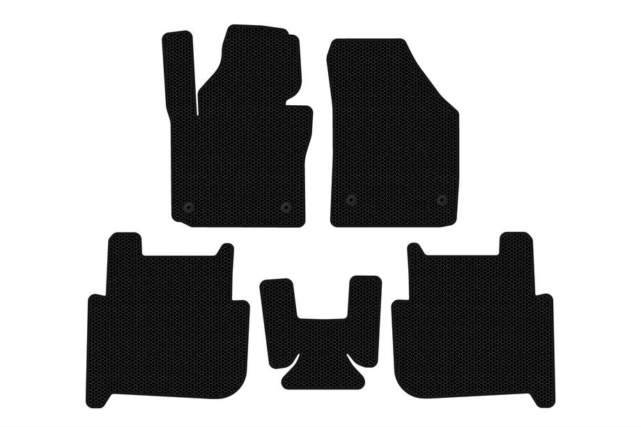Volkswagen Touran 2003-2010 Tapis en caoutchouc Carsuit (2 rangées, 2006-2010, 7 places, noir) Image