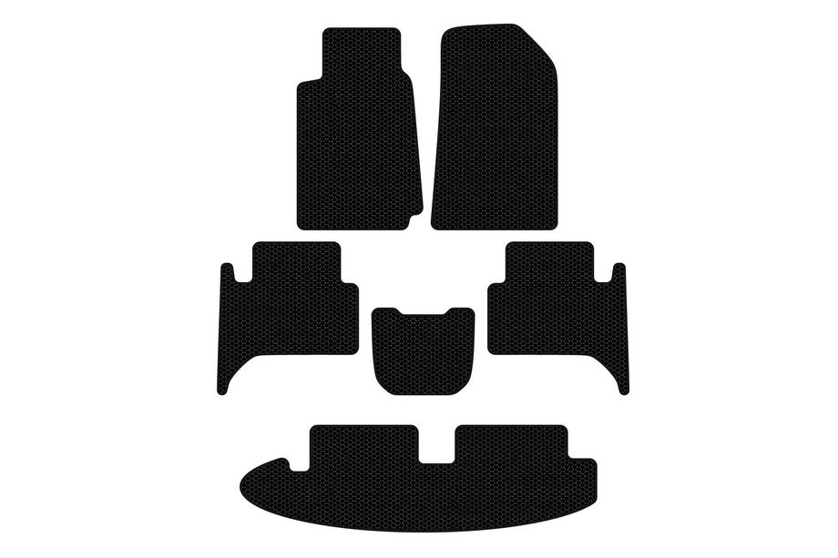 Chevrolet Trailblazer 2012-2019 Tapis en caoutchouc Carsuit (3 rangées, noir) Photo 1