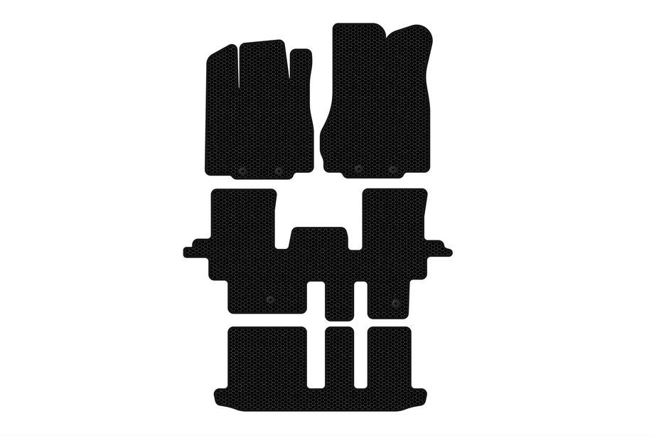 Infiniti QX60 2016-2021 Tapis en caoutchouc Carsuit (3 rangées, noir) Photo 1