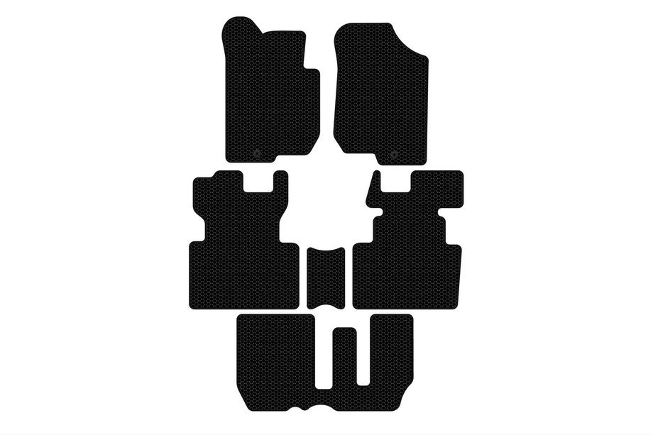 Kia Carens 1999-2012 Tapis en caoutchouc Carsuit (2006-2012, 3 rangées, 7 places, noir) Photo 1