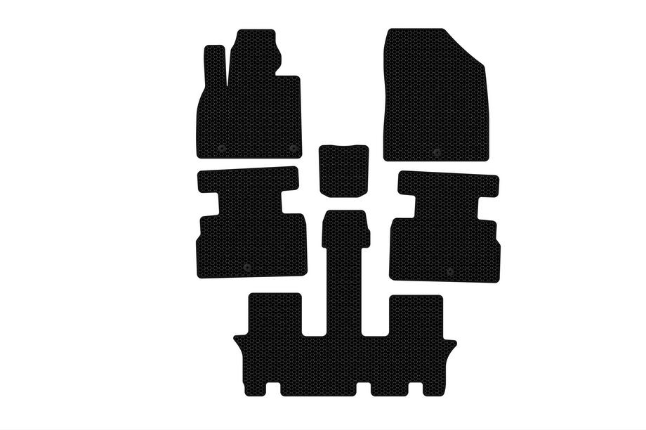 Kia Stonic 2017- Tapis en Caoutchouc Carsuit (3 Rangées, 7 Places, Noir) Photo 1