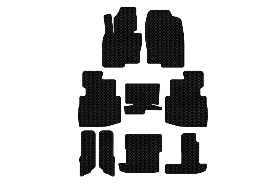 Mazda CX-9 2017- Tapis en Caoutchouc Carsuit (3 Rangées, 7 Places, Noir) Image