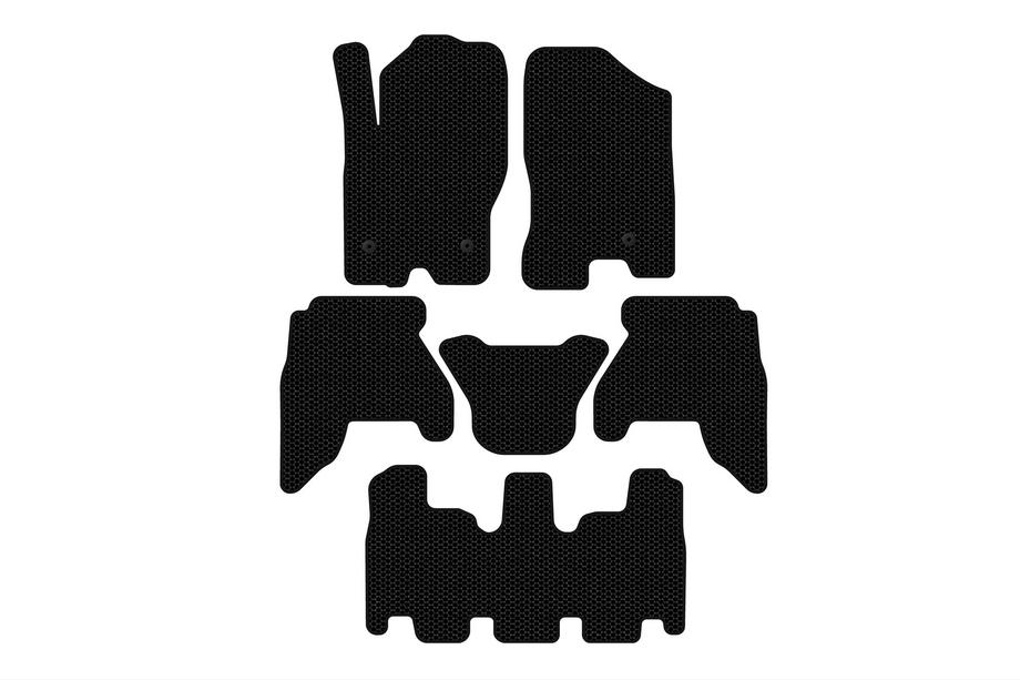 Nissan Pathfinder R51 2005-2014 Tapis de sol en caoutchouc Carsuit V1 (3 rangées, noirs, 2010-2014) Photo 1