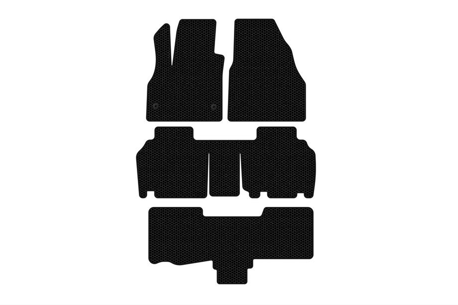 Renault Kangoo 2008–2020 Tapis en caoutchouc Carsuit (3 rangées, 5 portes/7 places, noir) Photo 1