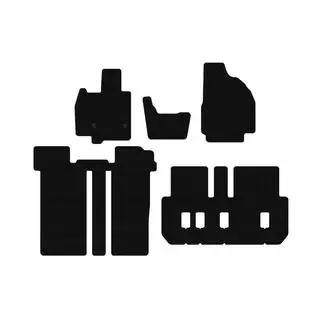 Tapis en Caoutchouc Carsuit (3 Rangées, 6 Places, Noirs)